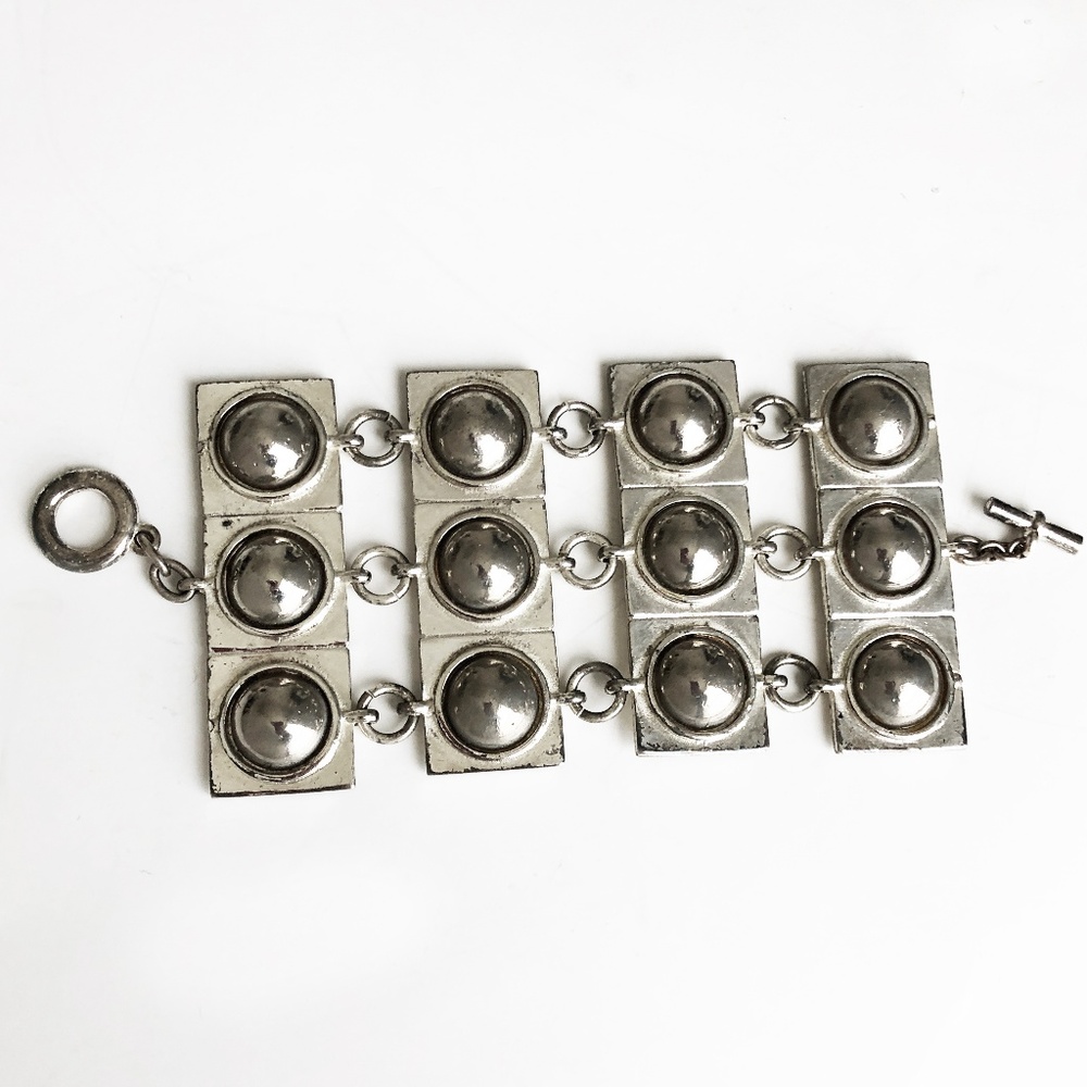 Edouard Rambaud Paris Modernist Bracelet Orbs Statement Oversized 1970s